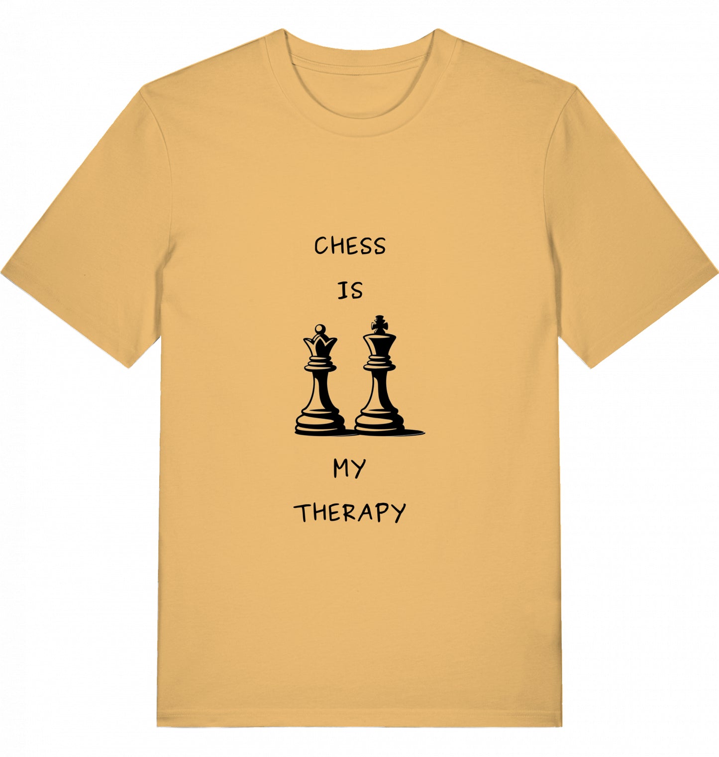 Schach T-Shirt Chess Is My Therapy Herren Männer Bio-Baumwolle Fairtrade