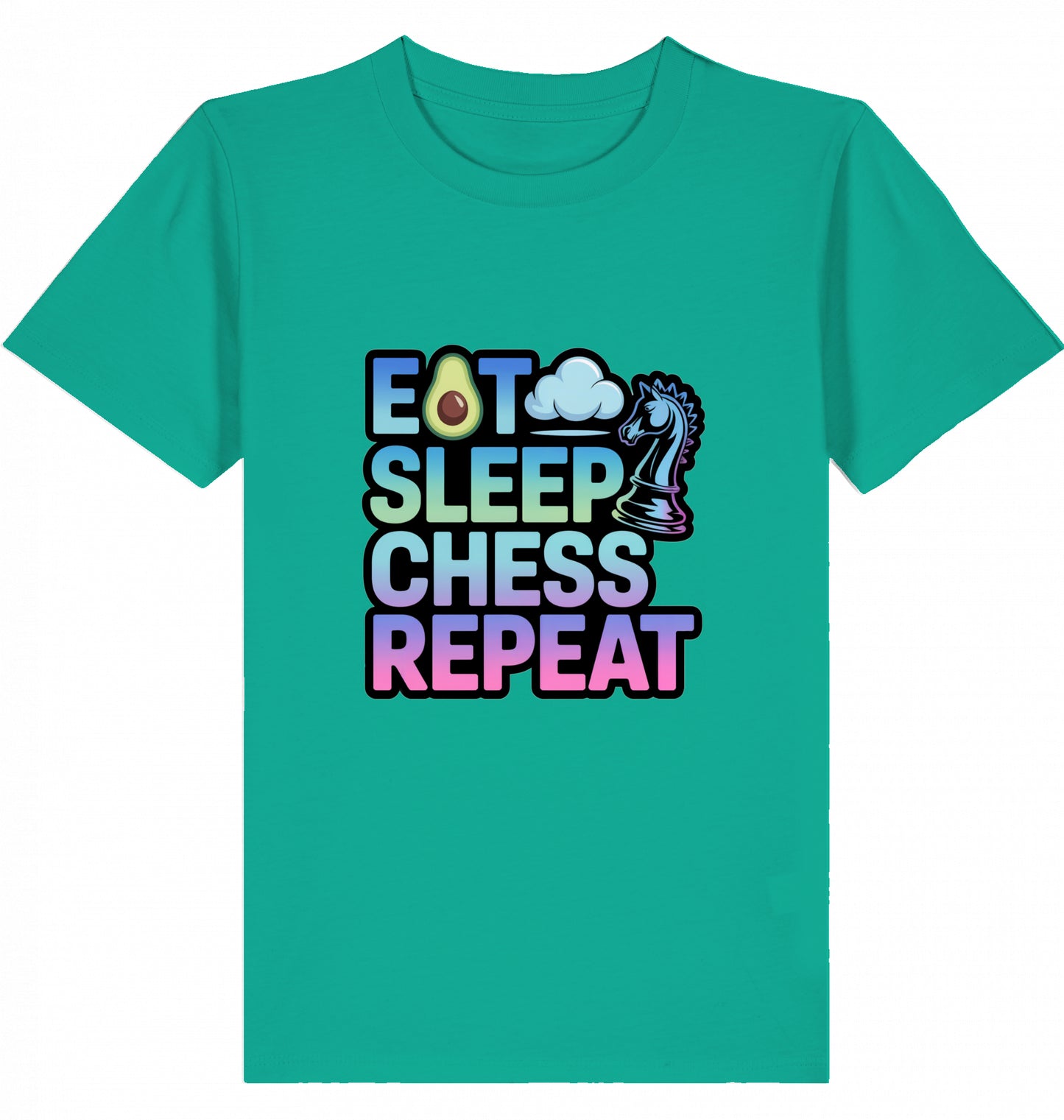 Kinder T-Shirt  Eat Sleep Chess Repeat