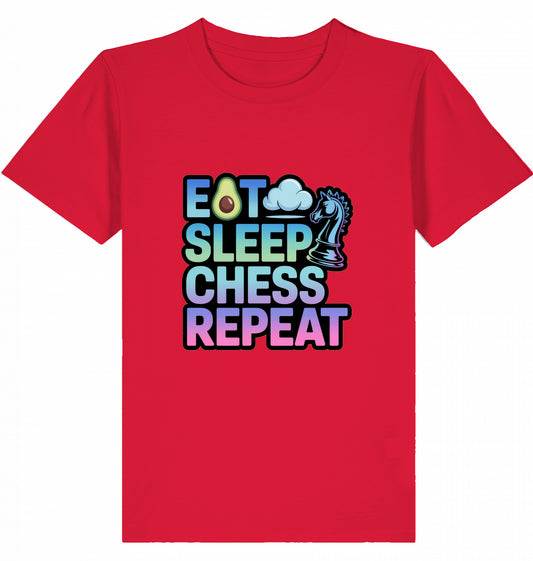 Kinder T-Shirt  Eat Sleep Chess Repeat