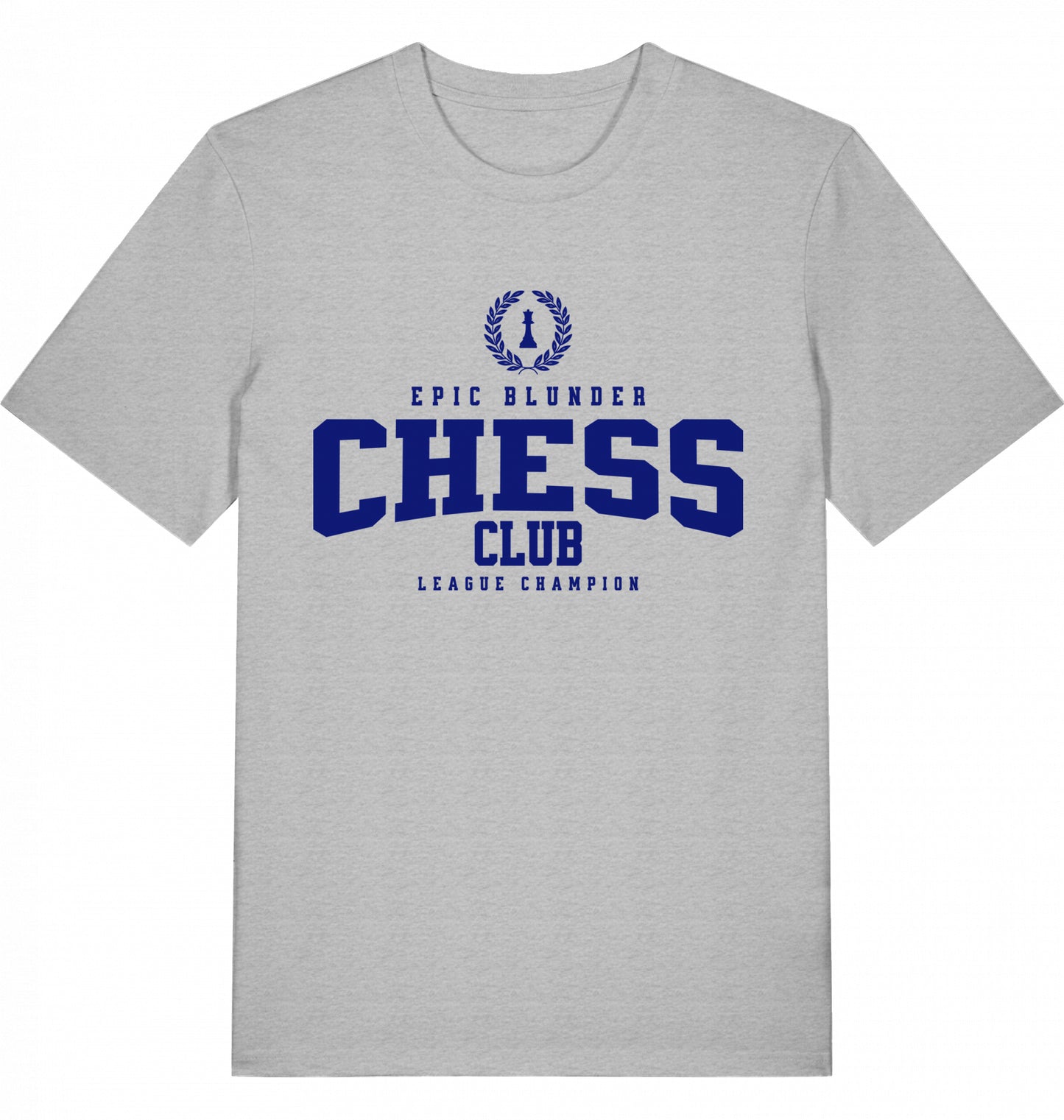 Schach T-Shirt Epic Blunder Chess Club Grau Blau