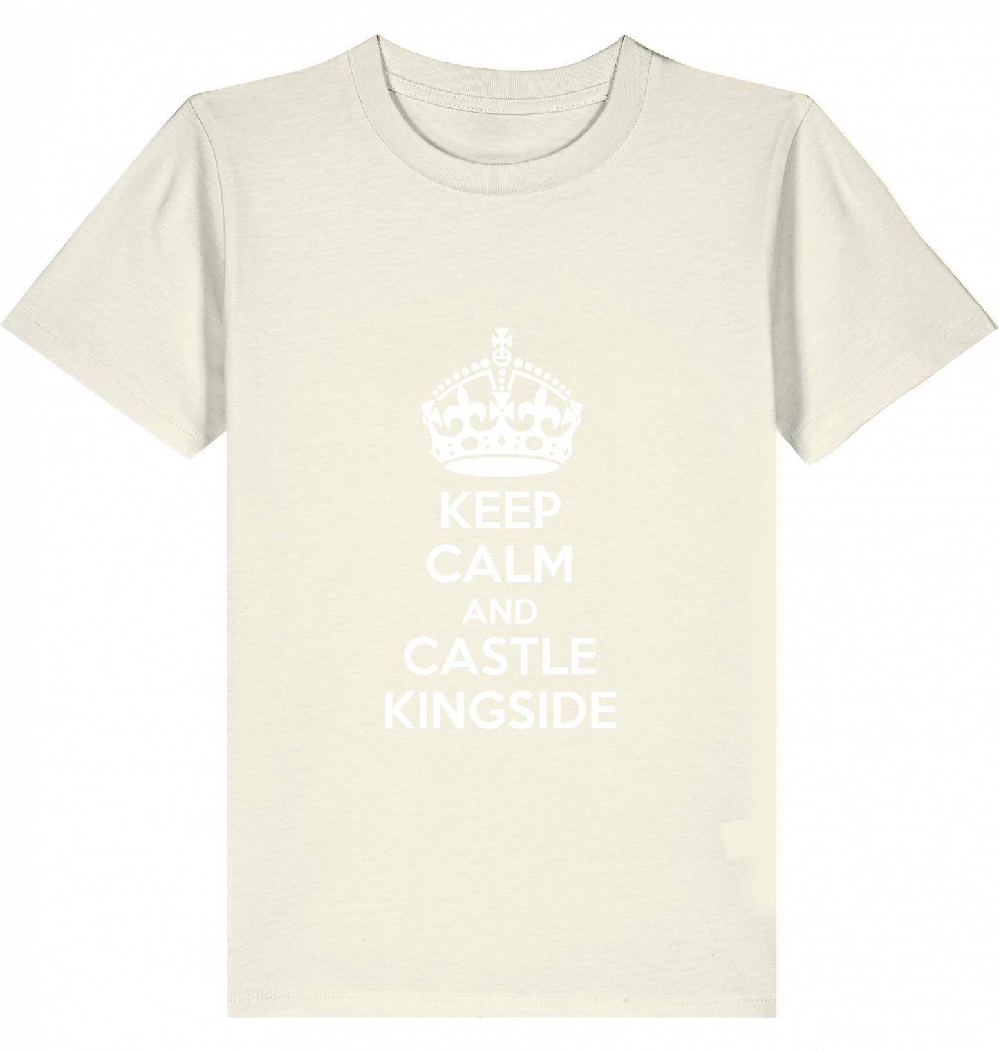 Schach Kinder T-Shirt Keep Calm And Castle Kingside Kids Chess Bio-Baumwolle Fairtrade