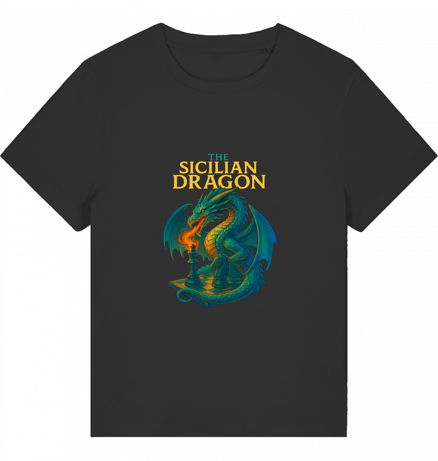 Damen Schach T-Shirt Sicilian Dragon
