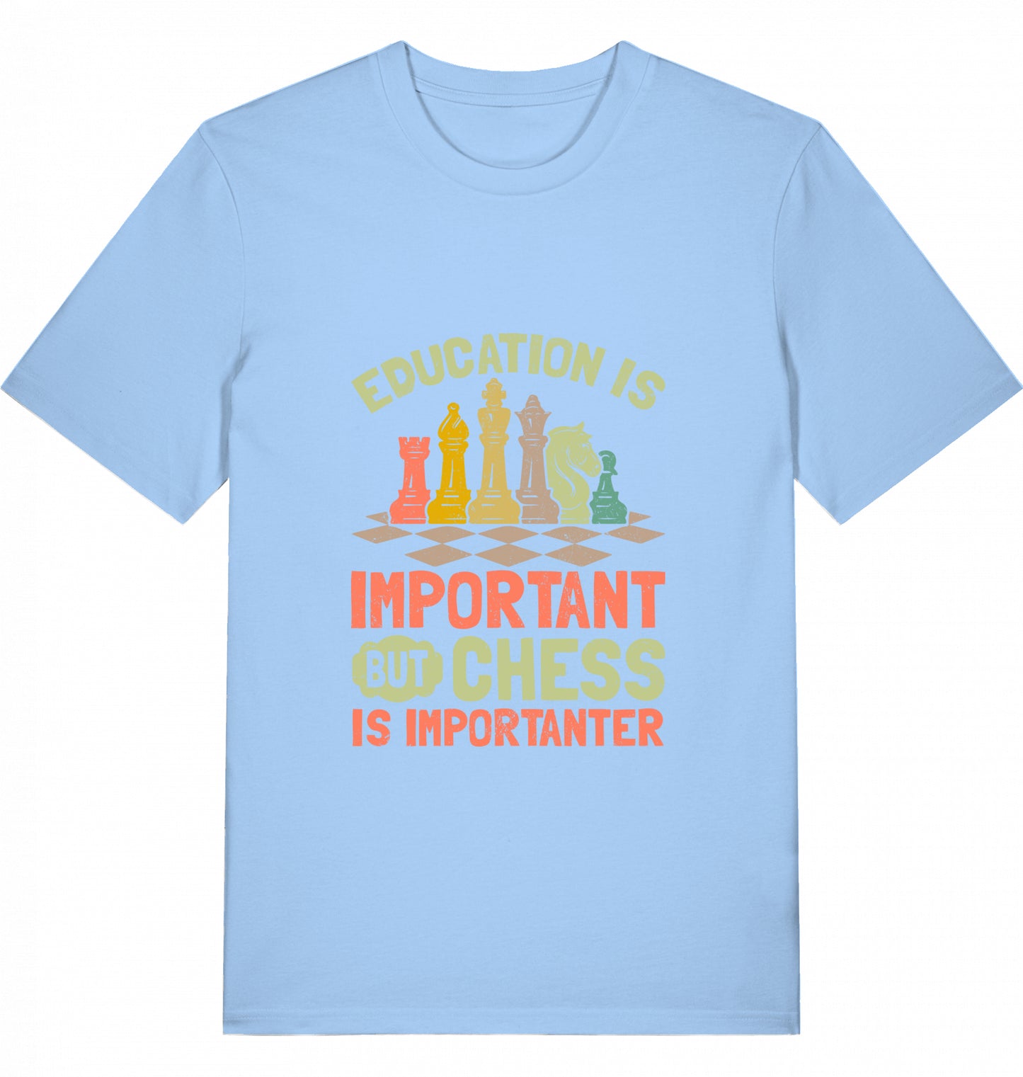 Schach T-Shirt "Chess is importanter"