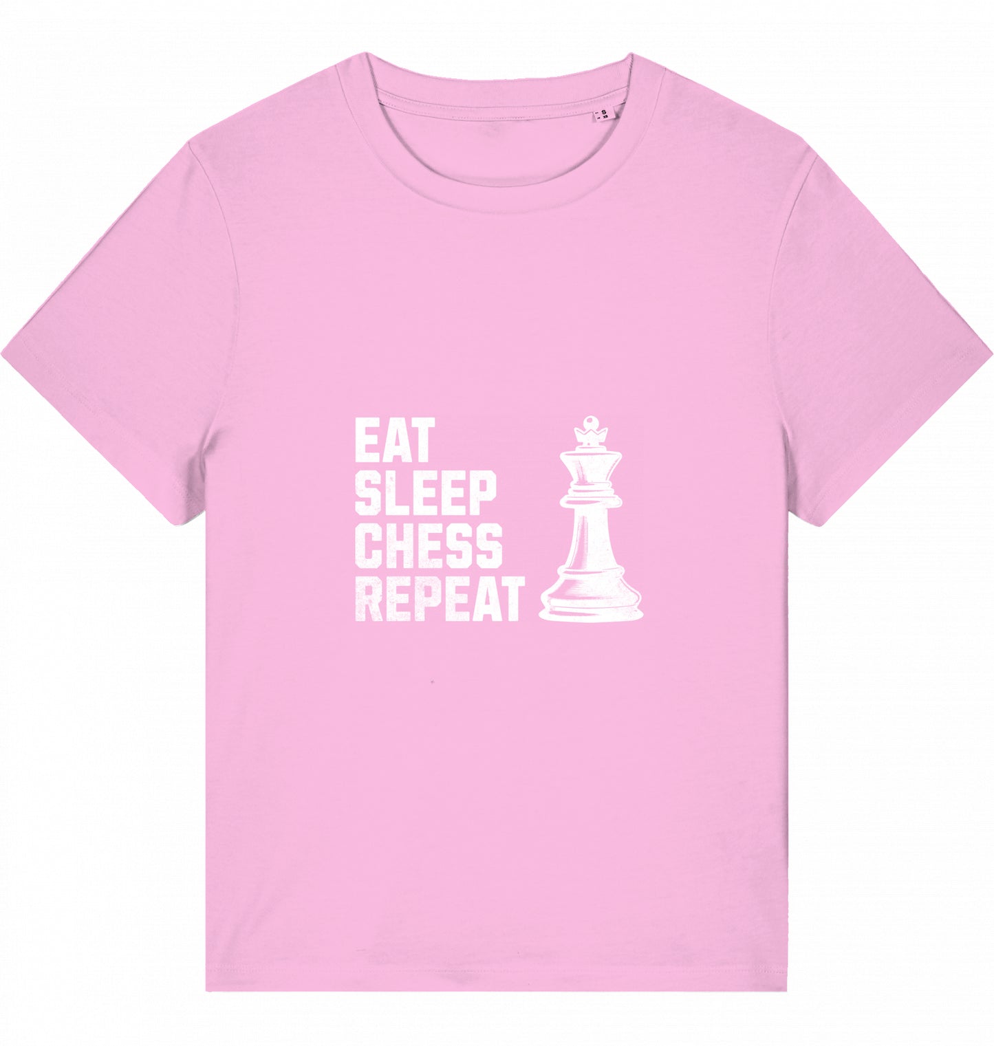Damen Schach T-Shirt Eat Sleep Chess Repeat