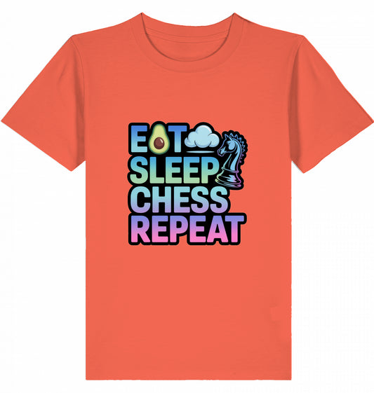 Kinder T-Shirt  Eat Sleep Chess Repeat