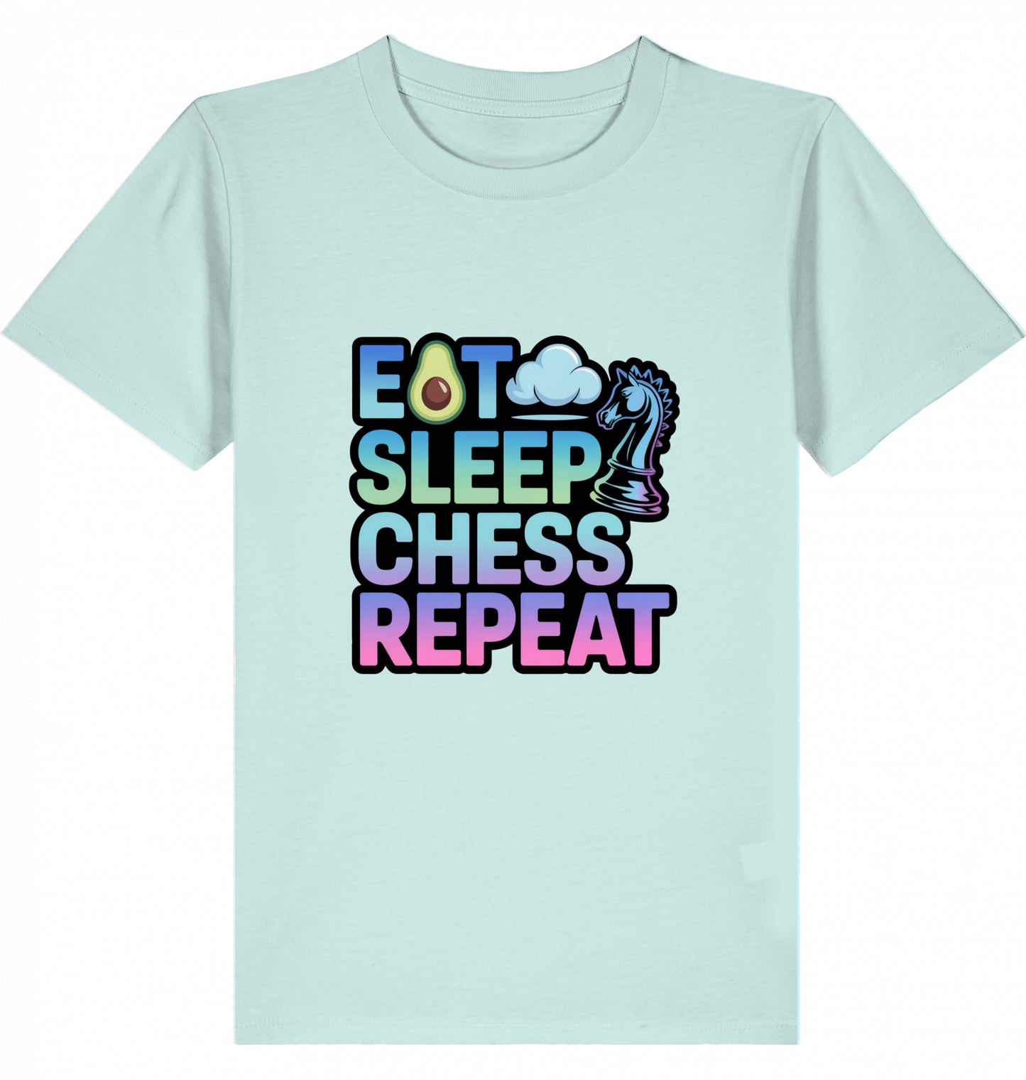 Kinder T-Shirt  Eat Sleep Chess Repeat