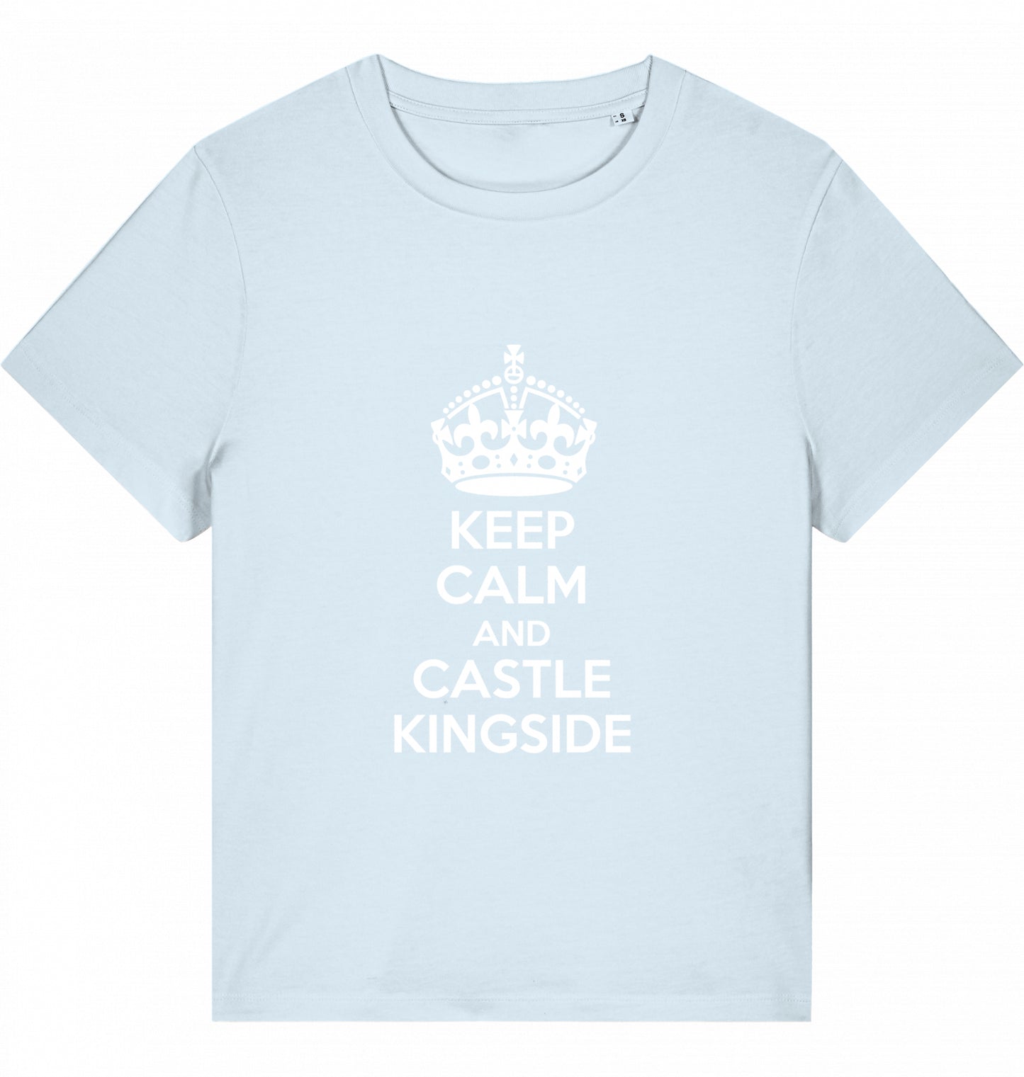 Schach Damen T-Shirt Keep Calm And Castle Kingside Bio-Baumwolle Fairtrade Chess