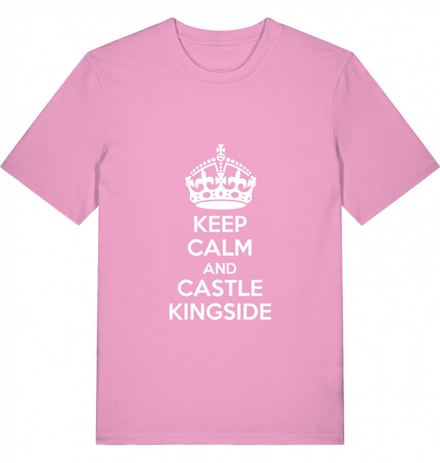 Schach T-Shirt Keep Calm And Castle Kingside Herren Männer Bio-Baumwolle Fairtrade Chess
