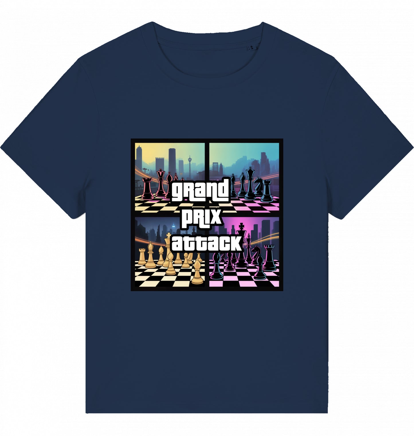 Schach Damen T-Shirt Grand Prix Attack Chess Bio-Baumwolle Fairtrade