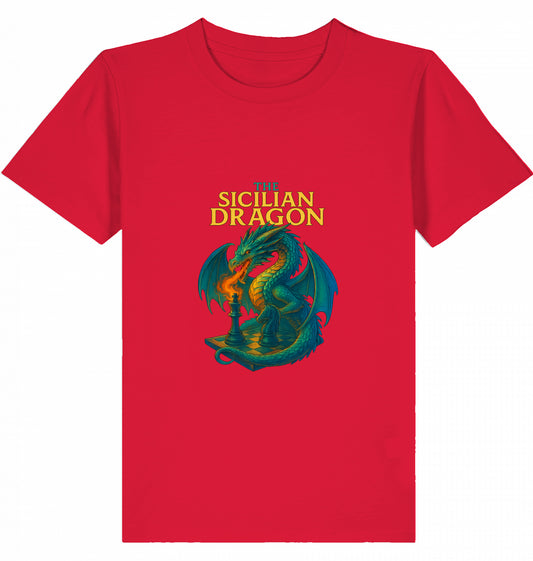 Kids  Kinder Schach T-Shirt Sicilian Dragon