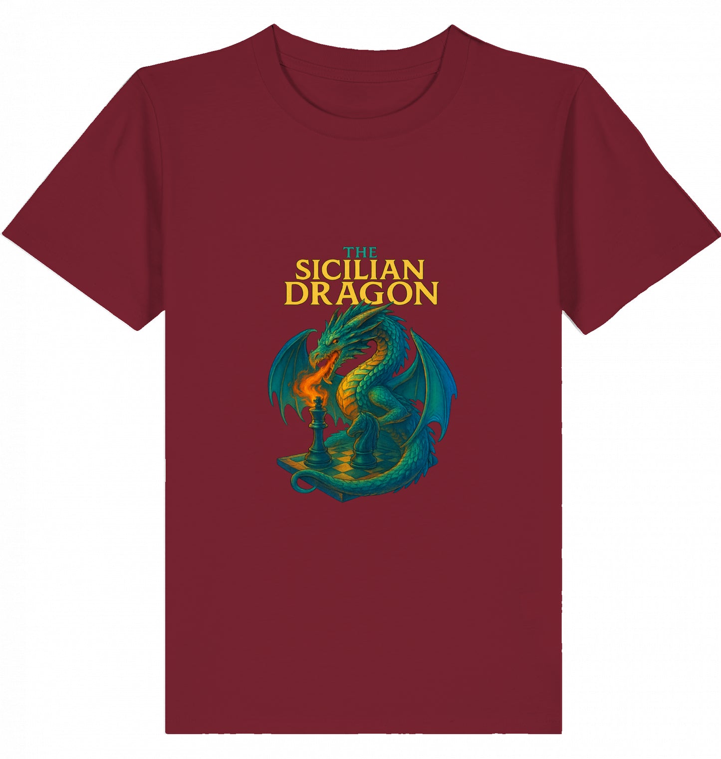 Kids  Kinder Schach T-Shirt Sicilian Dragon