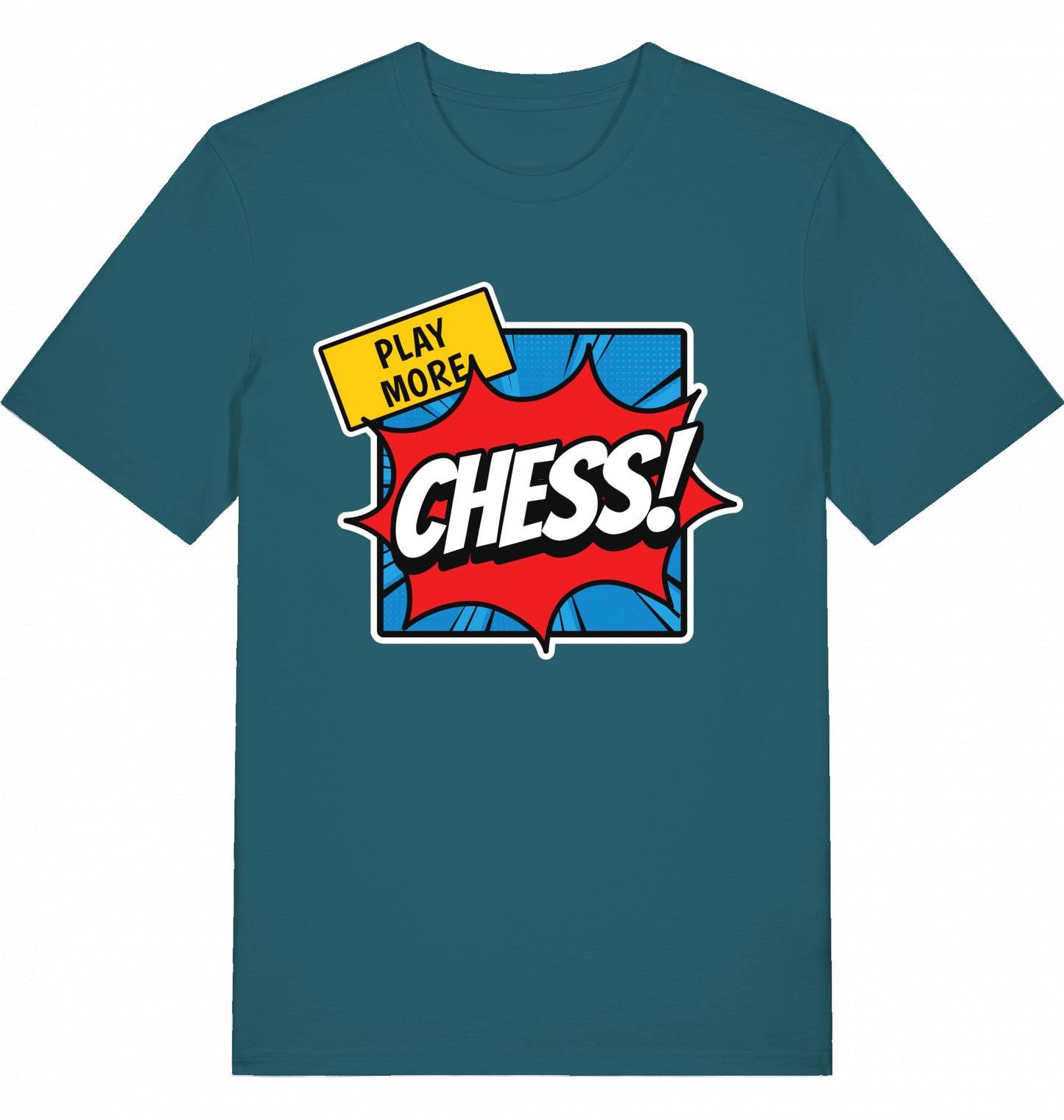 T-Shirt Schach Play More Chess Fairtrade