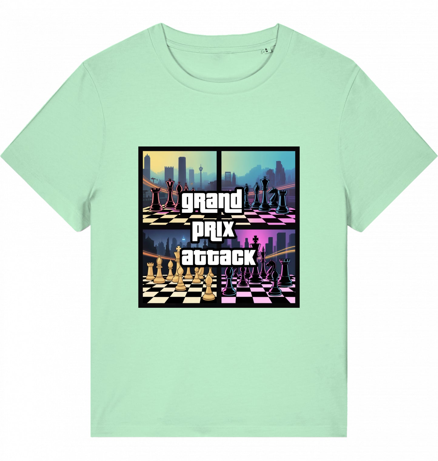 Schach Damen T-Shirt Grand Prix Attack Chess Bio-Baumwolle Fairtrade