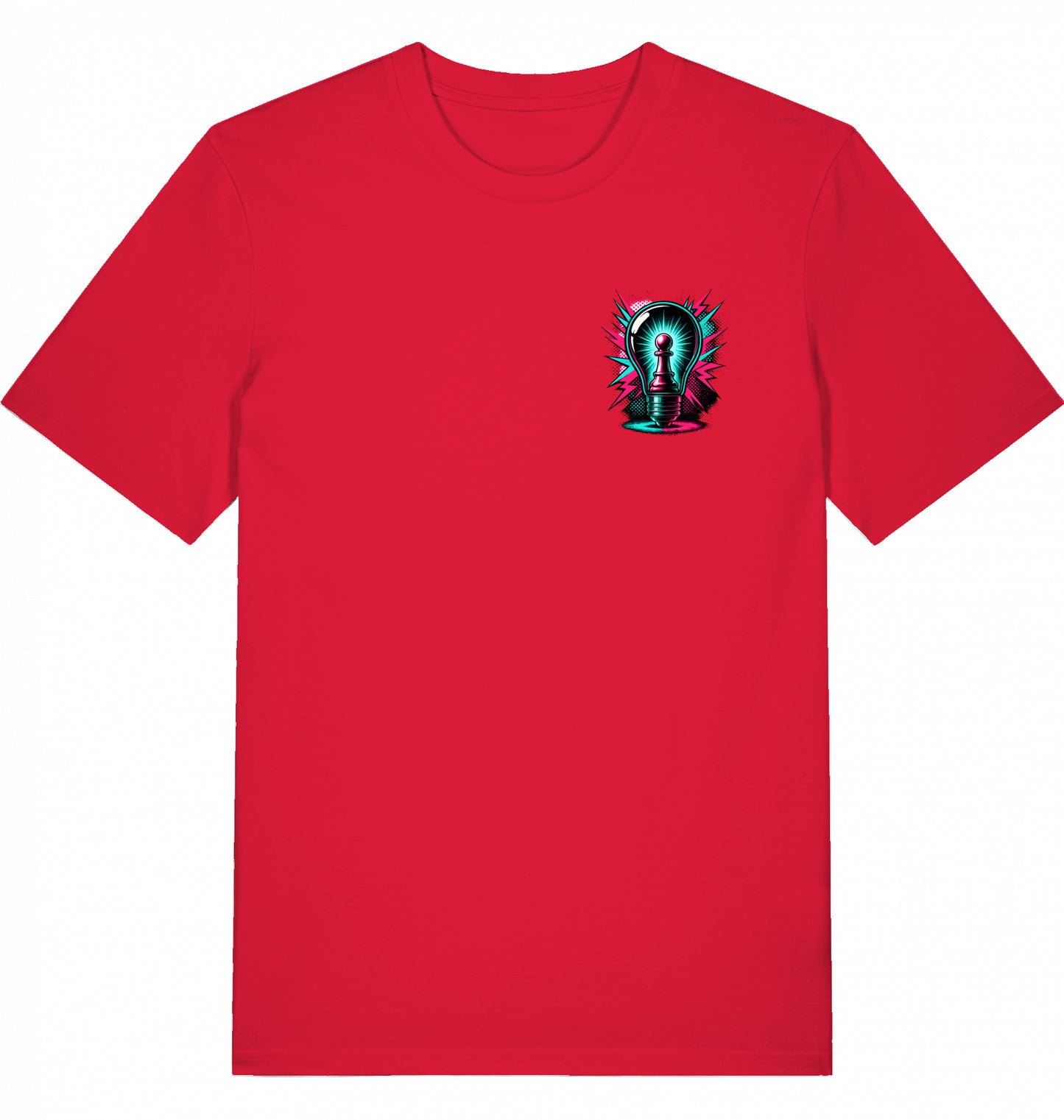 T-Shirt Schach Glühbirne