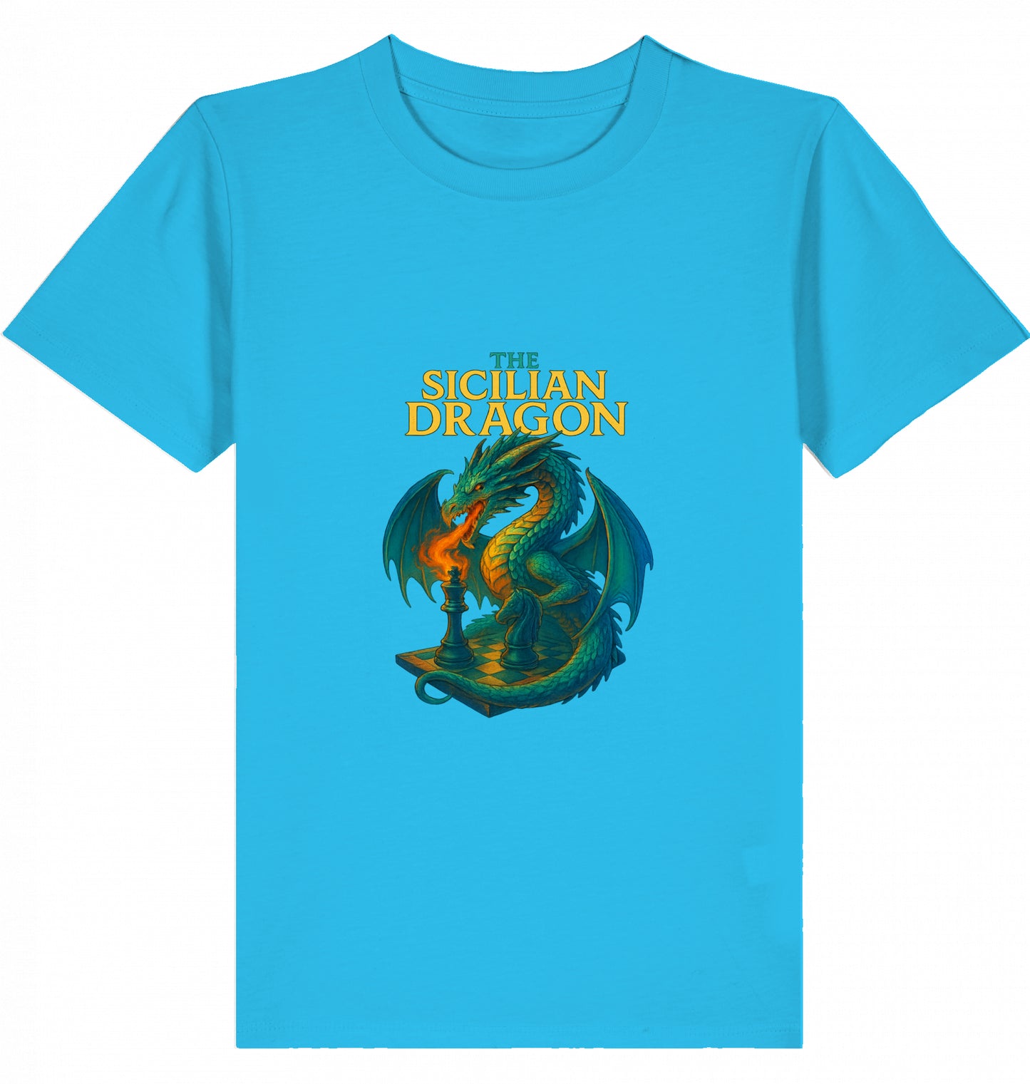 Kids  Kinder Schach T-Shirt Sicilian Dragon