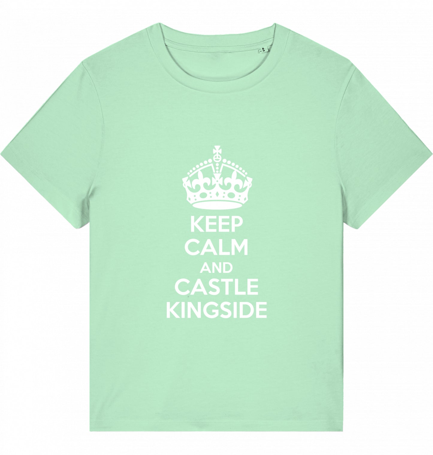 Schach Damen T-Shirt Keep Calm And Castle Kingside Bio-Baumwolle Fairtrade Chess