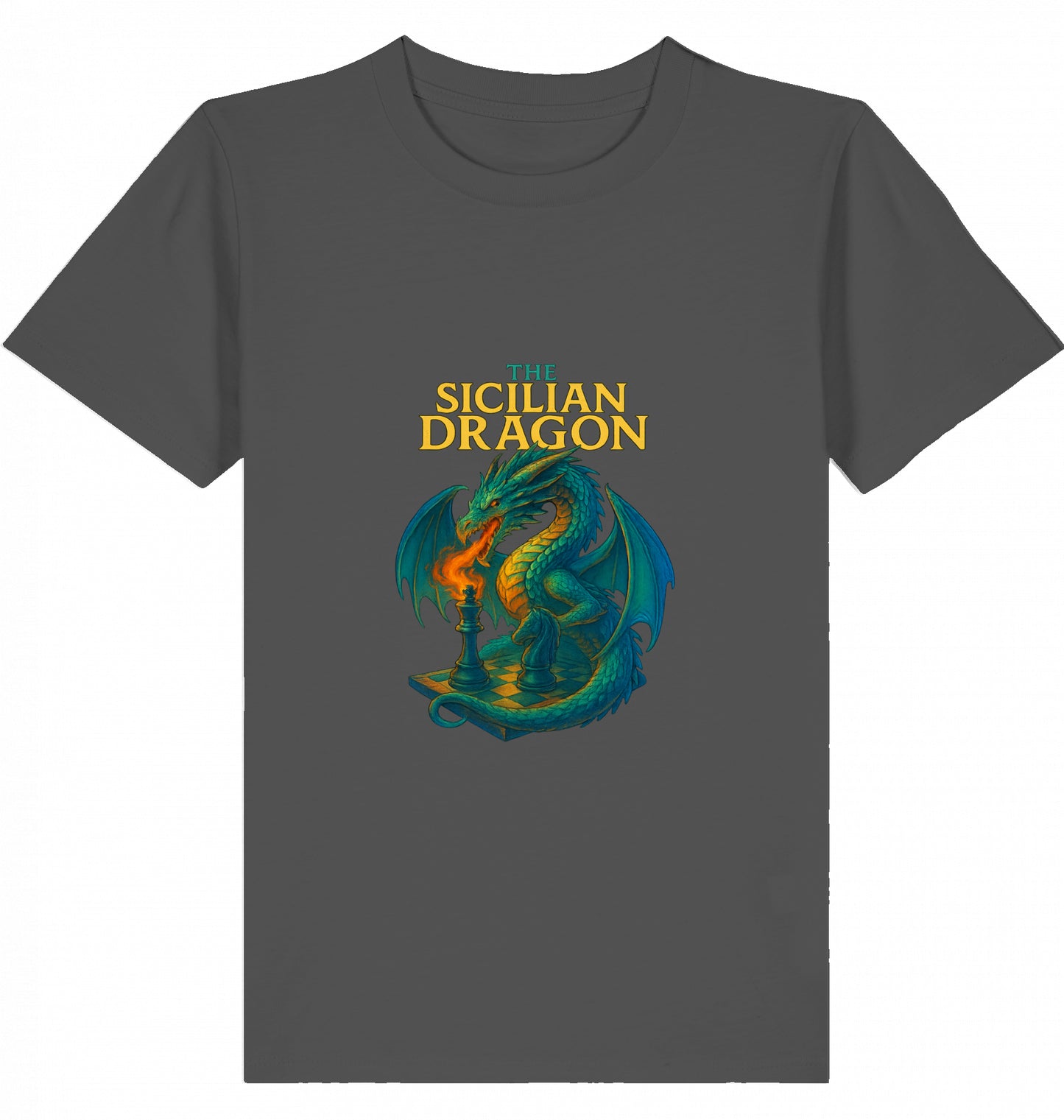 Kids  Kinder Schach T-Shirt Sicilian Dragon