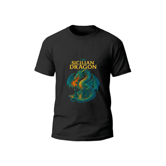 Chess T-Shirt Sicilian Dragon Chess Men Organic Cotton Fairtrade