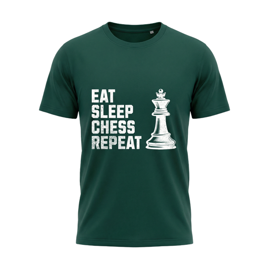Schach T-Shirt Eat Sleep Chess Repeat V2