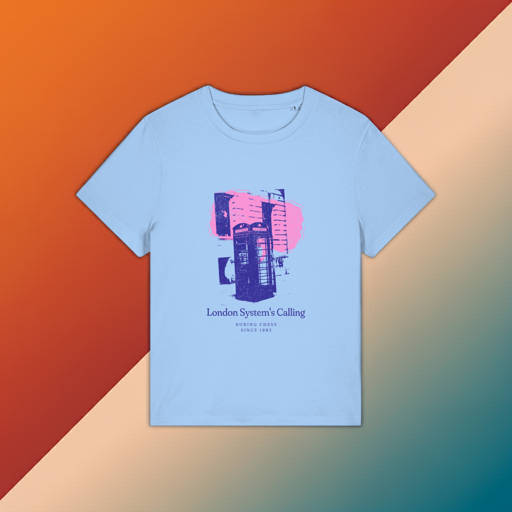 Damen Schach Eröffnung T-Shirt London System Fairtrade Chess