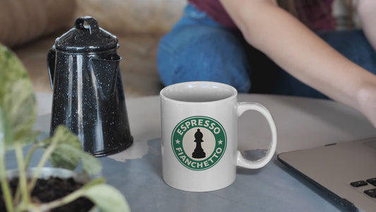 Kaffeetasse Tasse Coffee Mug Espresso Fianchetto Schach Chess beidseitig bedruckt