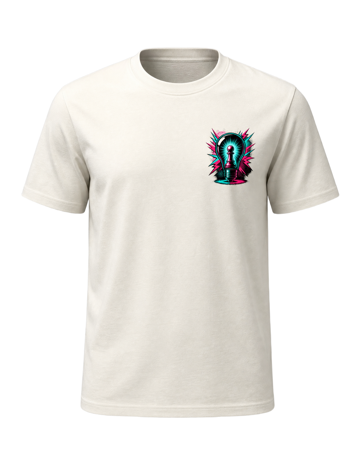 T-Shirt Schach Glühbirne
